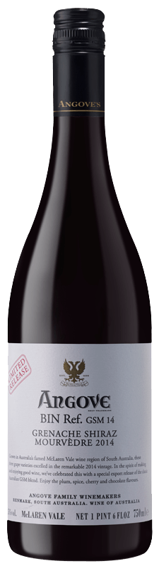 Angove Bin Ref GSM 14 Grenache Shiraz Mourvèdre 2014