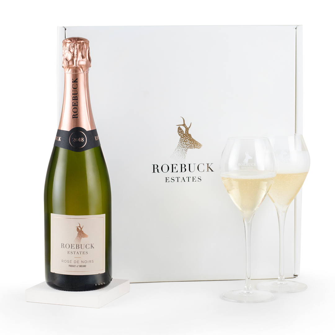 Roebuck Estates Rosé de Noirs Gift with Flutes