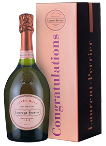 Champagne Laurent-Perrier Cuvée Rosé Brut Congratulations Tin