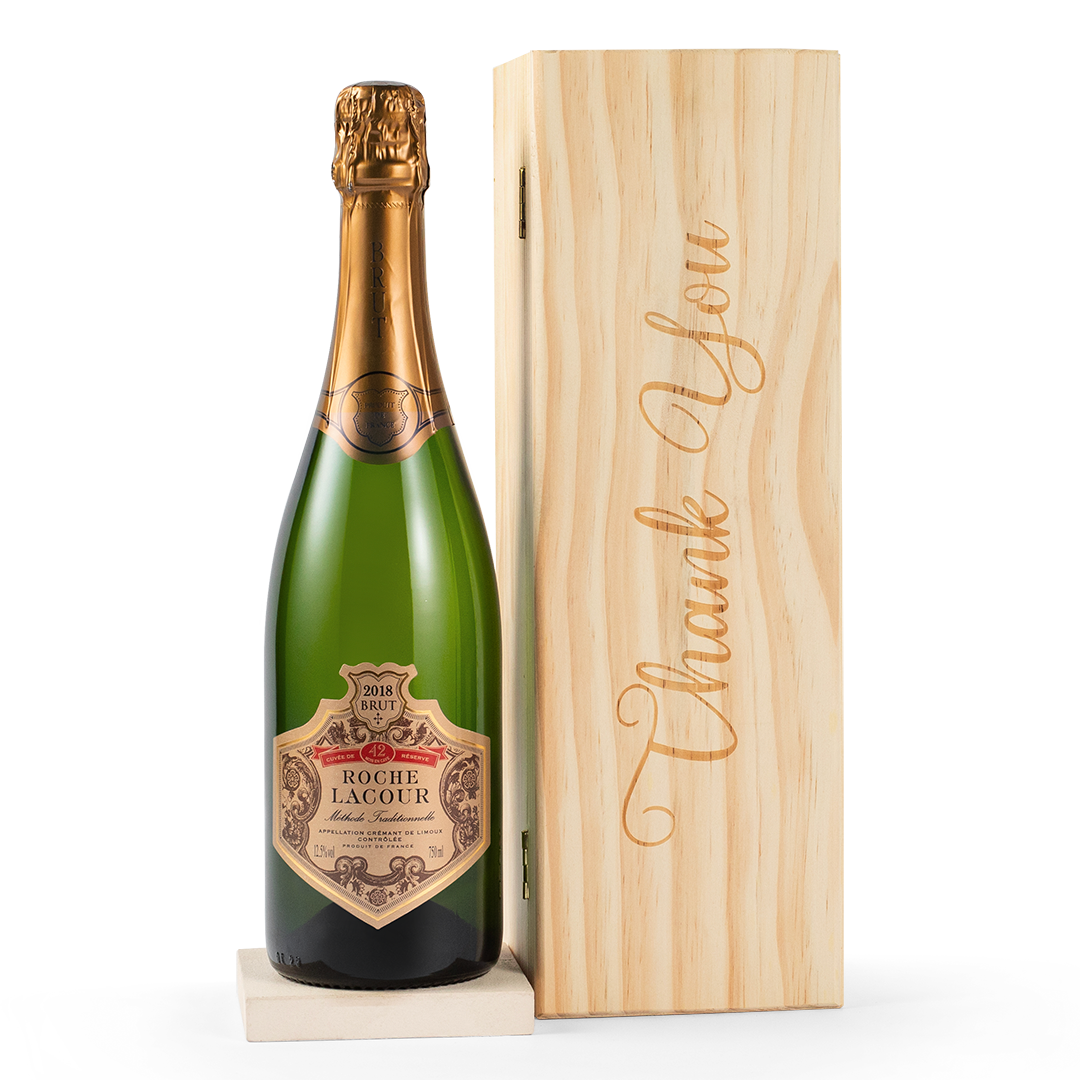 Thank You Crémant in Wooden Gift Box