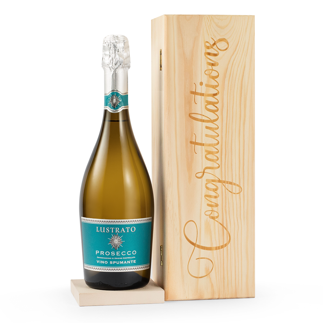 Congratulations Prosecco In Wooden Gift Box